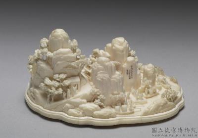 图片[3]-Ivory miniature landscape with human figures, by Huang Zhenxiao, 1739 C.E.-China Archive